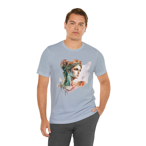Greecian Goddess in Watercolor - Short Sleeve Tee